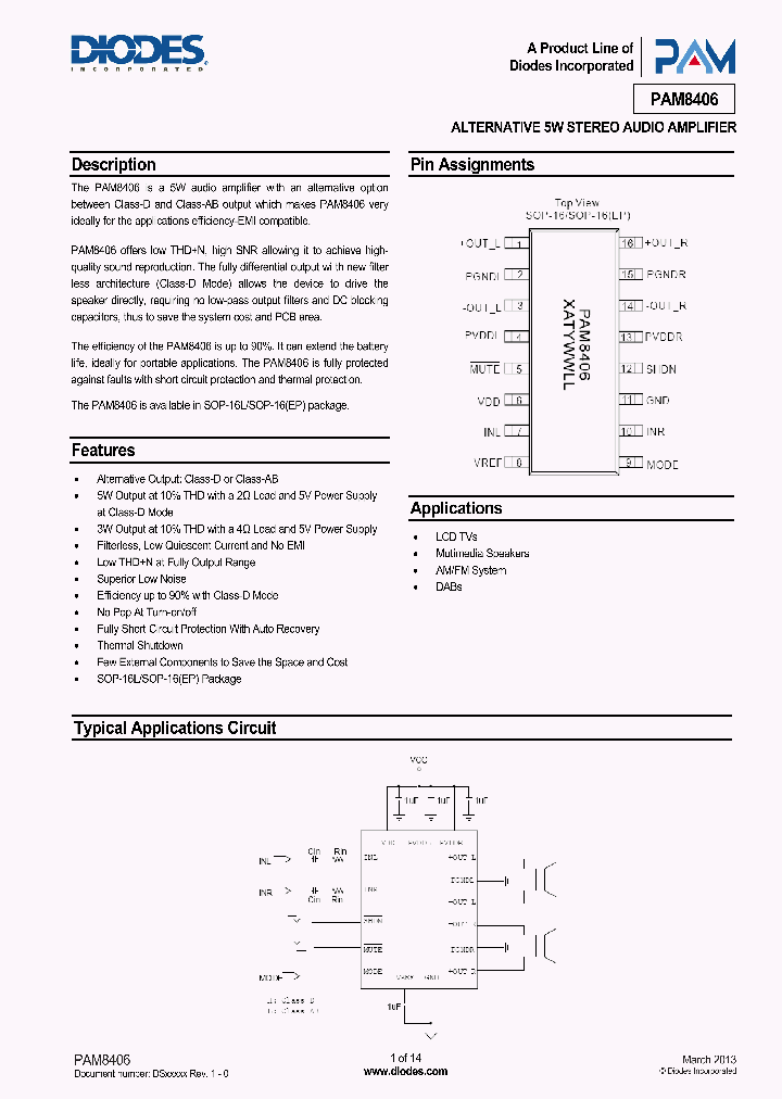 PAM8406_8347890.PDF Datasheet