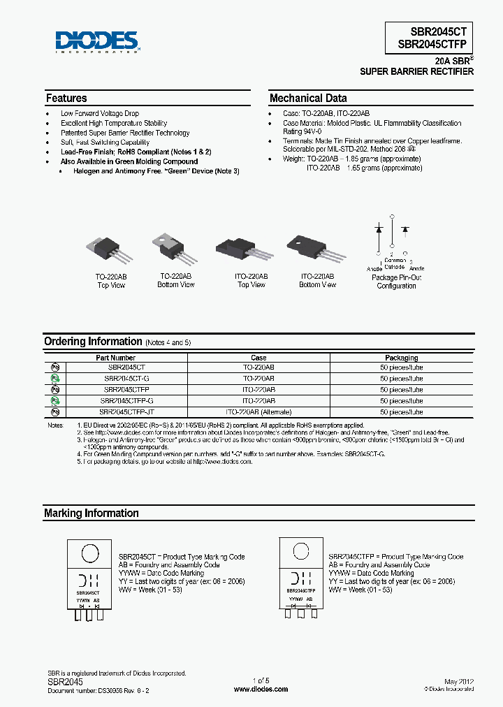 SBR2045CTFP_8348261.PDF Datasheet