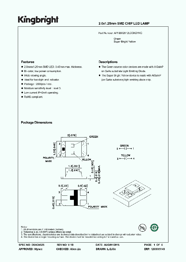 APHBM2012LCGKSYKC_8351568.PDF Datasheet