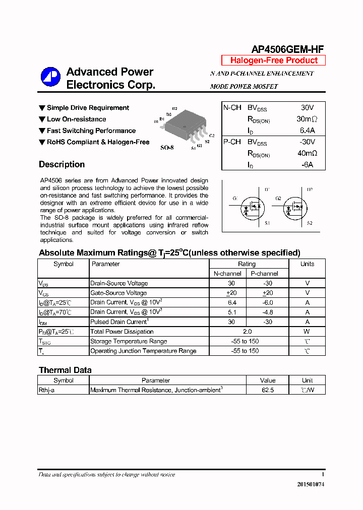 AP4506GEM-HF-16_8352905.PDF Datasheet