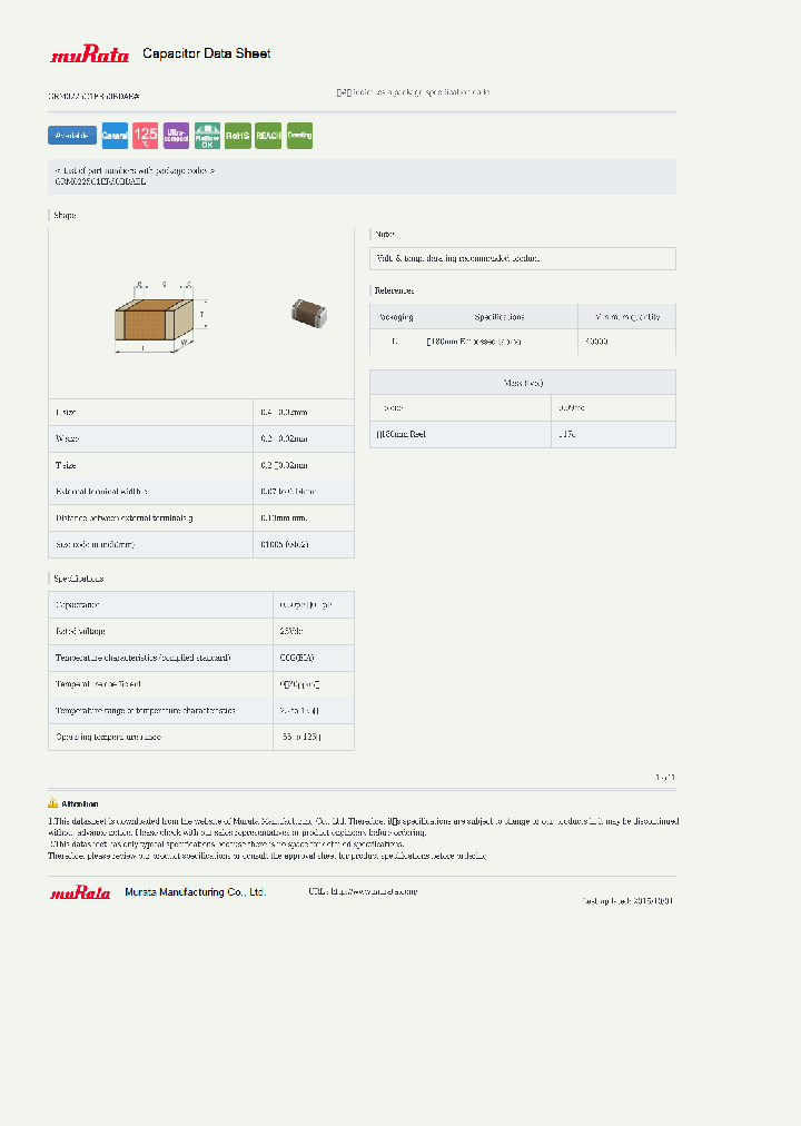 GRM0225C1ER50BDAE_8361788.PDF Datasheet