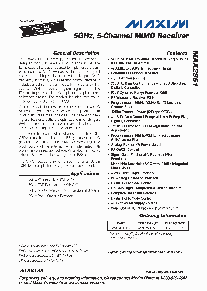 MAX2851ITK_8365156.PDF Datasheet