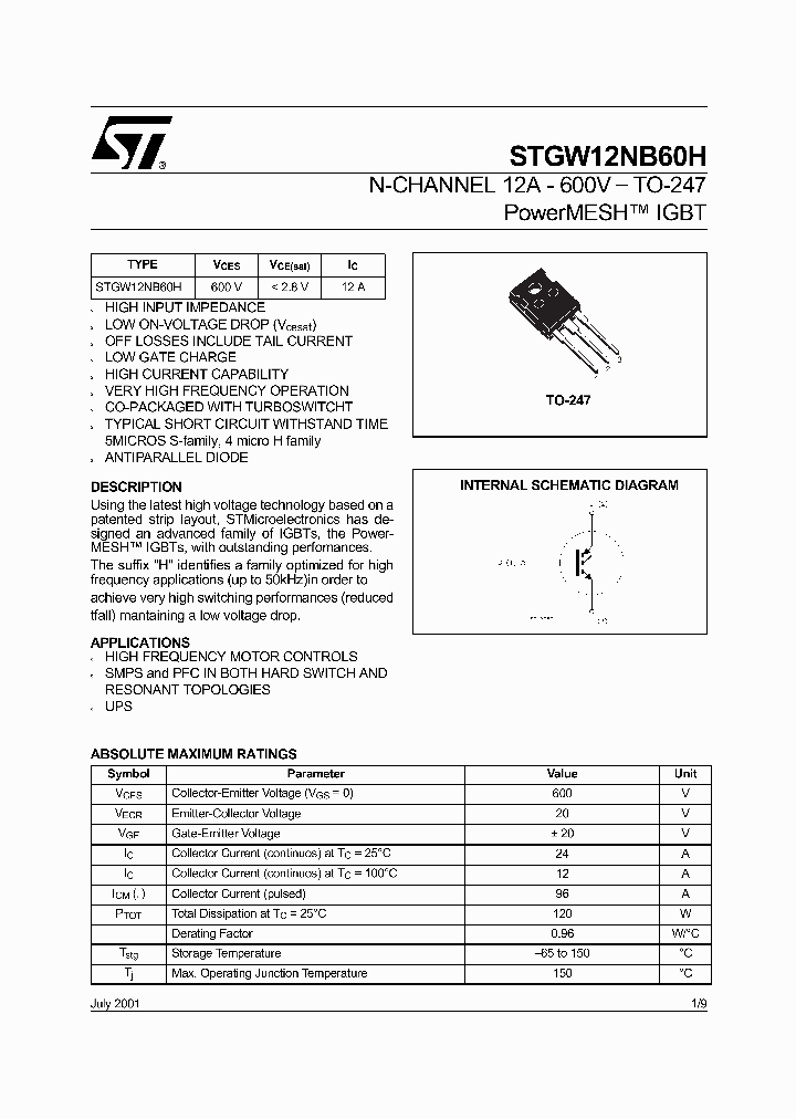 STGW12NB60H_8366082.PDF Datasheet