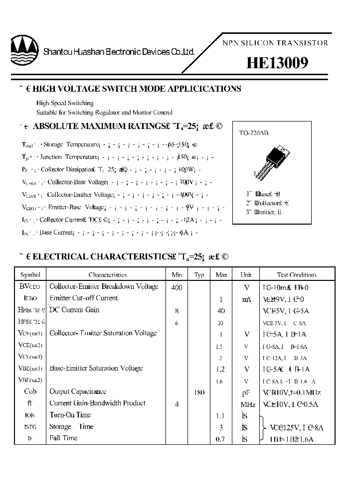 HE13009_8370581.PDF Datasheet