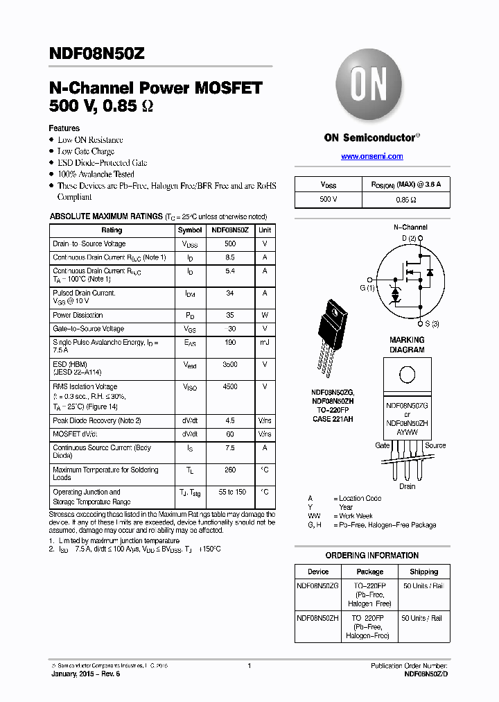 NDF08N50Z_8373067.PDF Datasheet