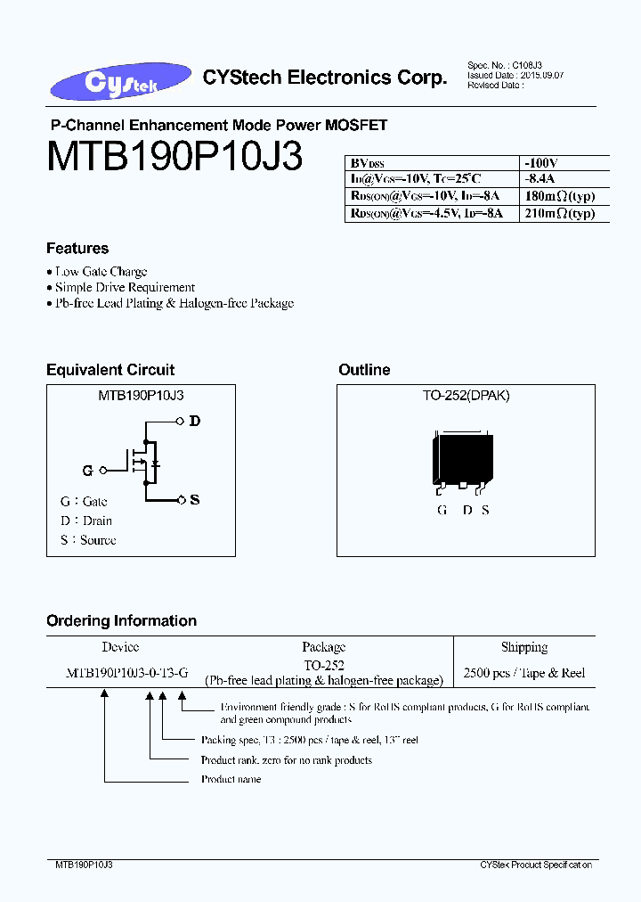 MTB190P10J3_8376491.PDF Datasheet