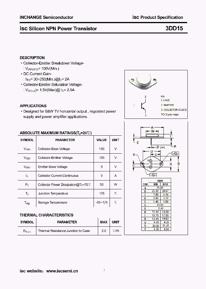 3DD15_8382045.PDF Datasheet