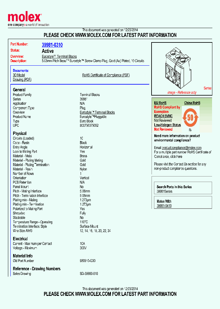 39981-0310_8383612.PDF Datasheet