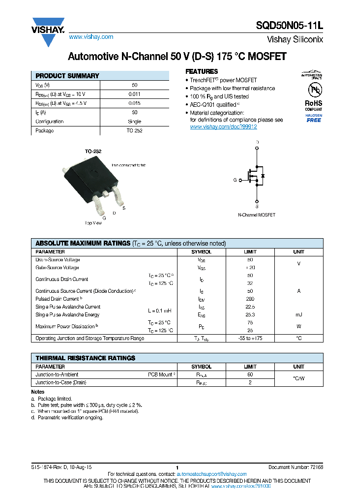 SQD50N05-11L-15_8385381.PDF Datasheet