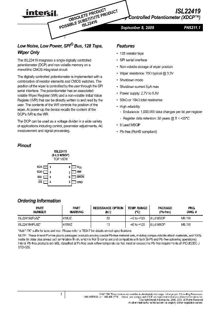 ISL22419_8386142.PDF Datasheet