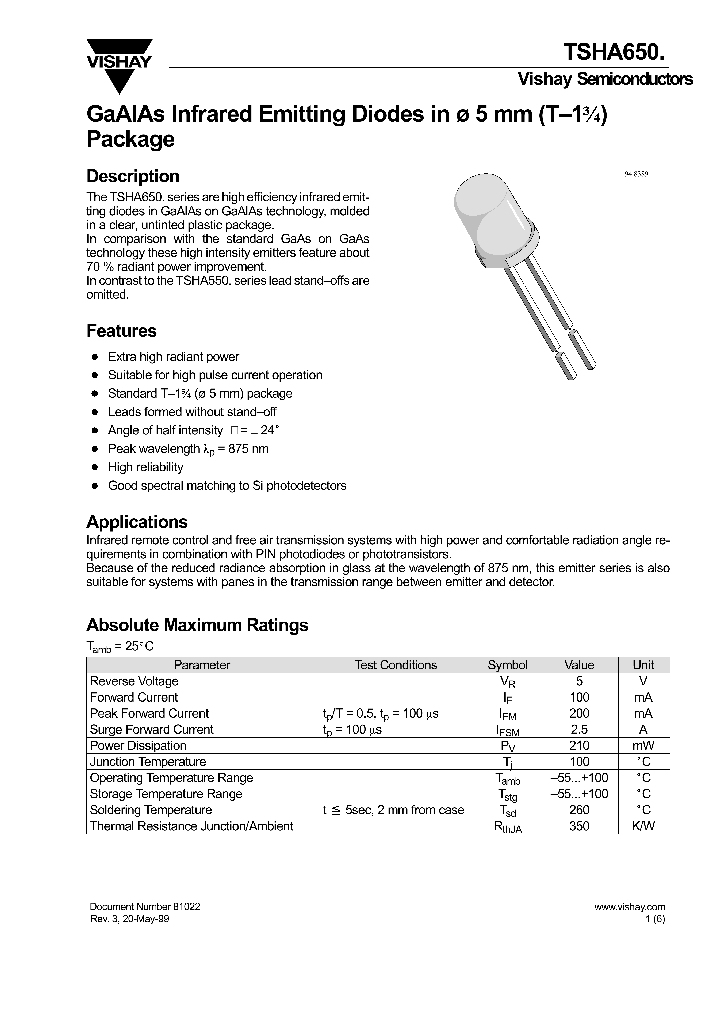 TSHA650_8390240.PDF Datasheet
