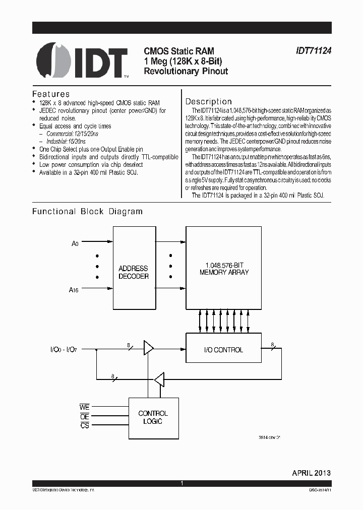 IDT71124_8391595.PDF Datasheet