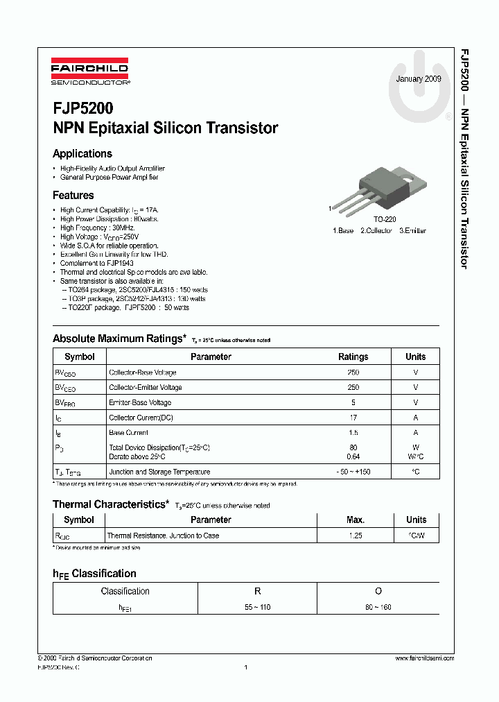 FJP5200_8401377.PDF Datasheet