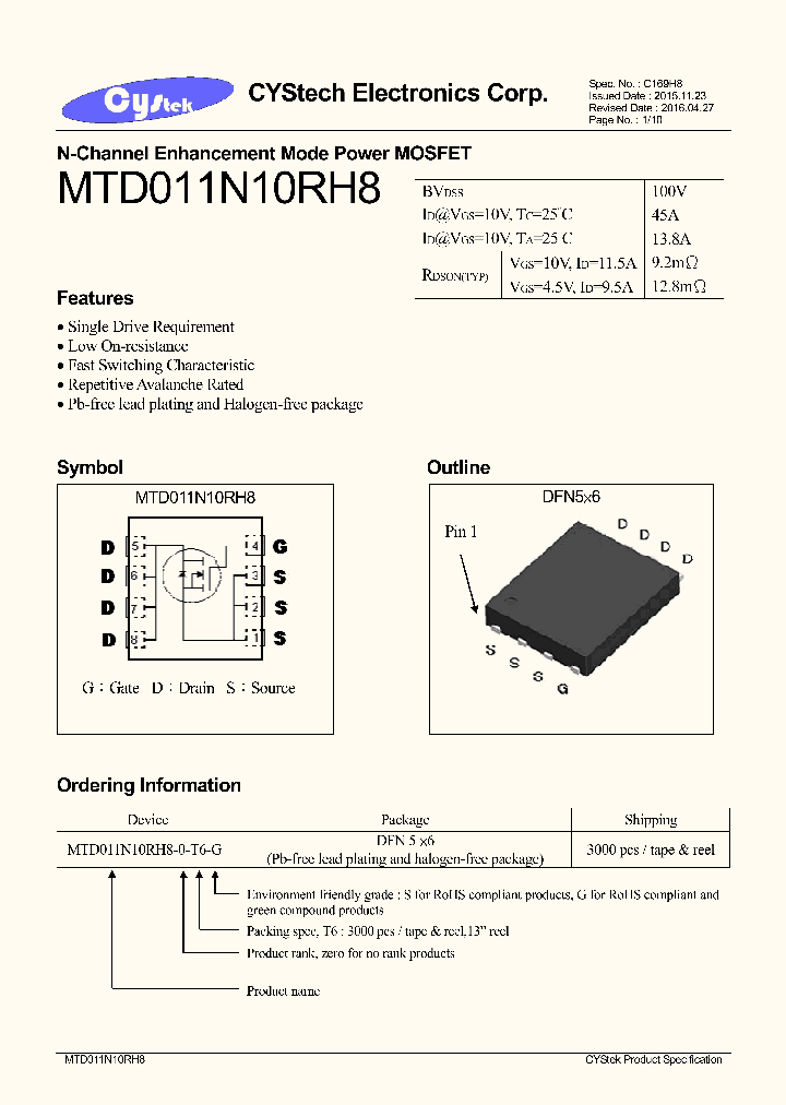 MTD011N10RH8_8402037.PDF Datasheet