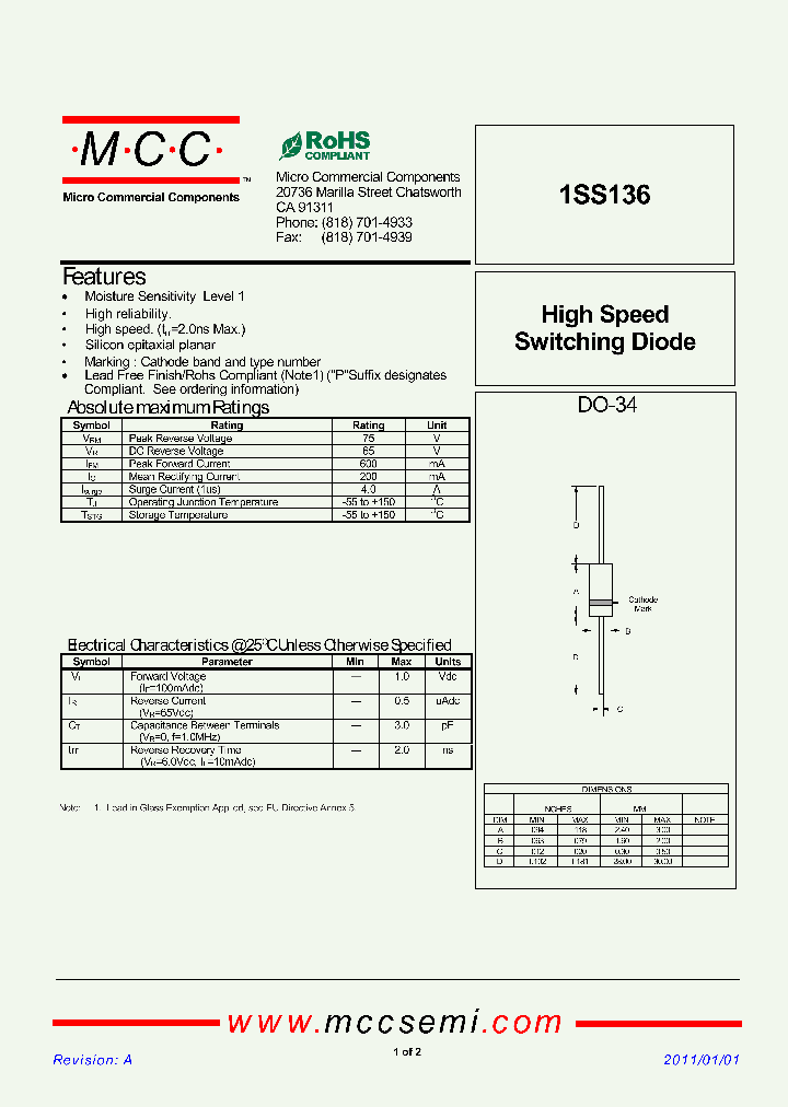 1SS136_8406278.PDF Datasheet