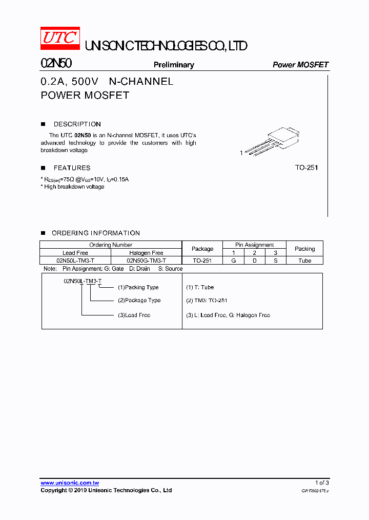 02N50G-TM3-T_8407801.PDF Datasheet