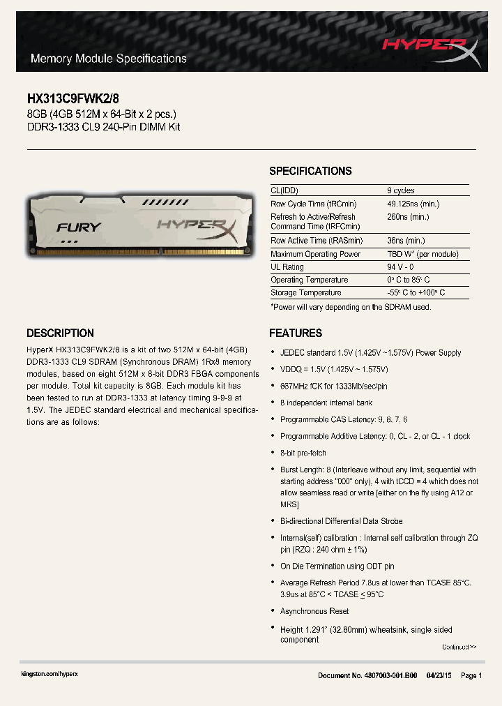 HX313C9FWK2-8_8408460.PDF Datasheet