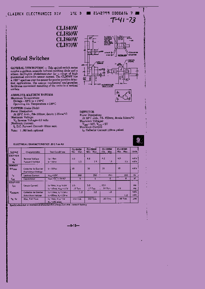 CLI870W_8408770.PDF Datasheet