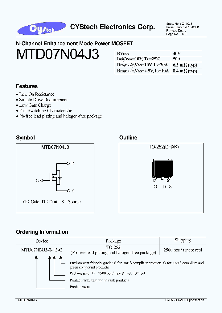 MTD07N04J3_8410055.PDF Datasheet