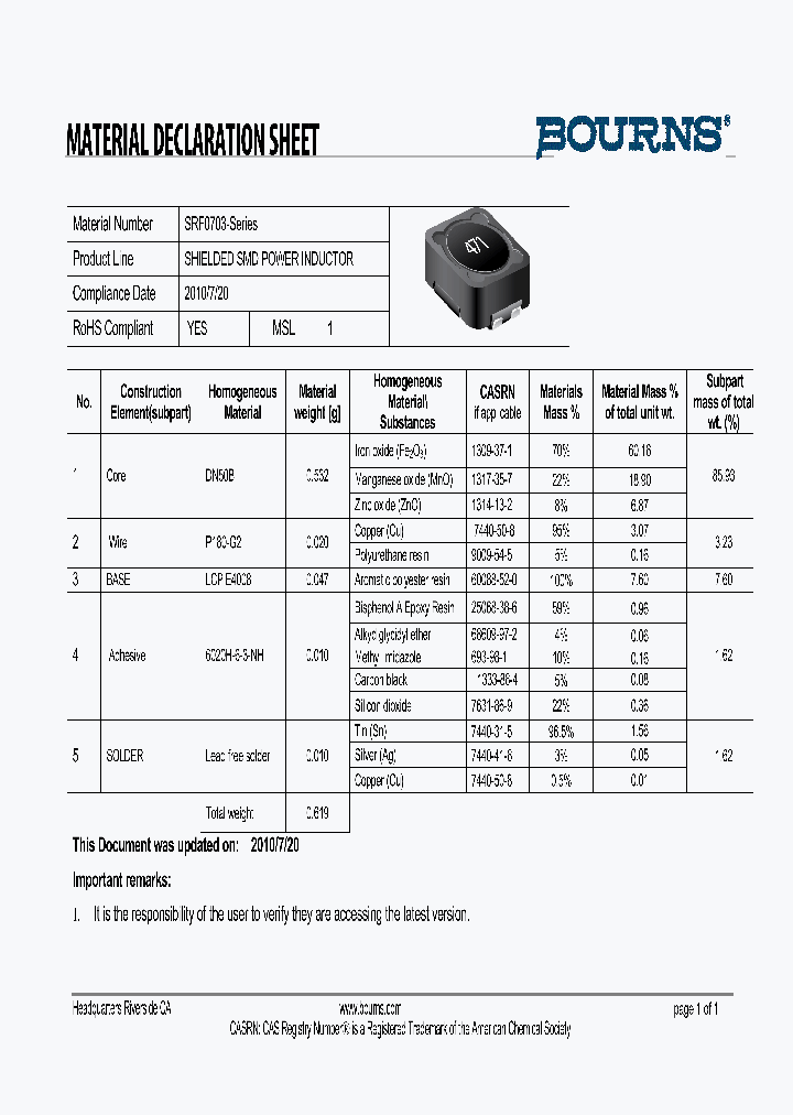 SRF0703_8410065.PDF Datasheet