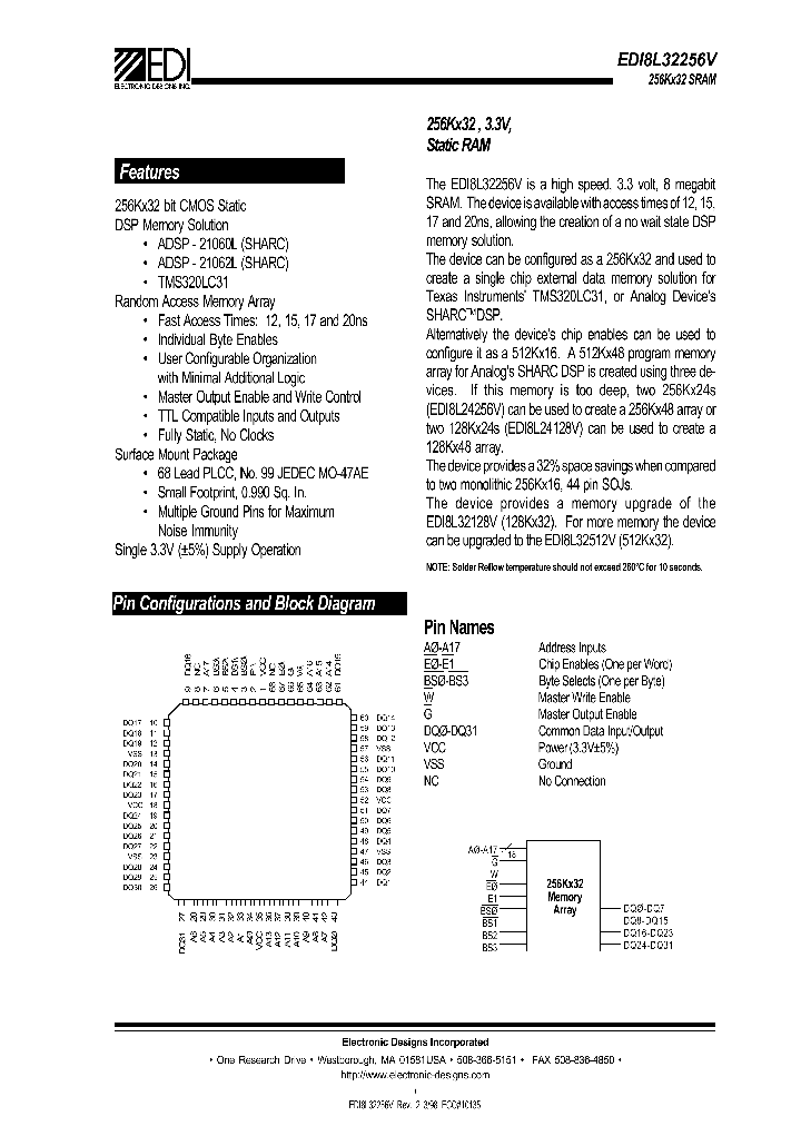 EDI8L32256V15AI_8429857.PDF Datasheet