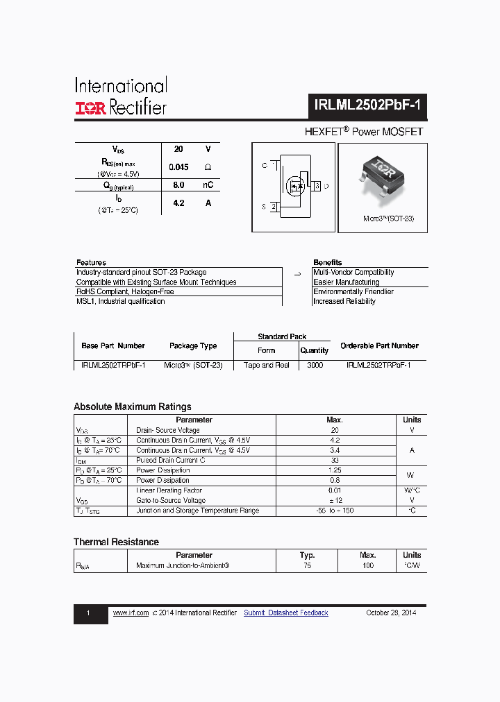 IRLML2502PBF-1-15_8437801.PDF Datasheet