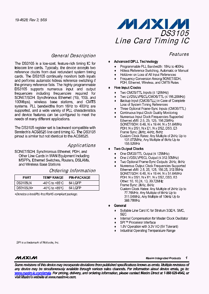 DS3105LN_8438817.PDF Datasheet