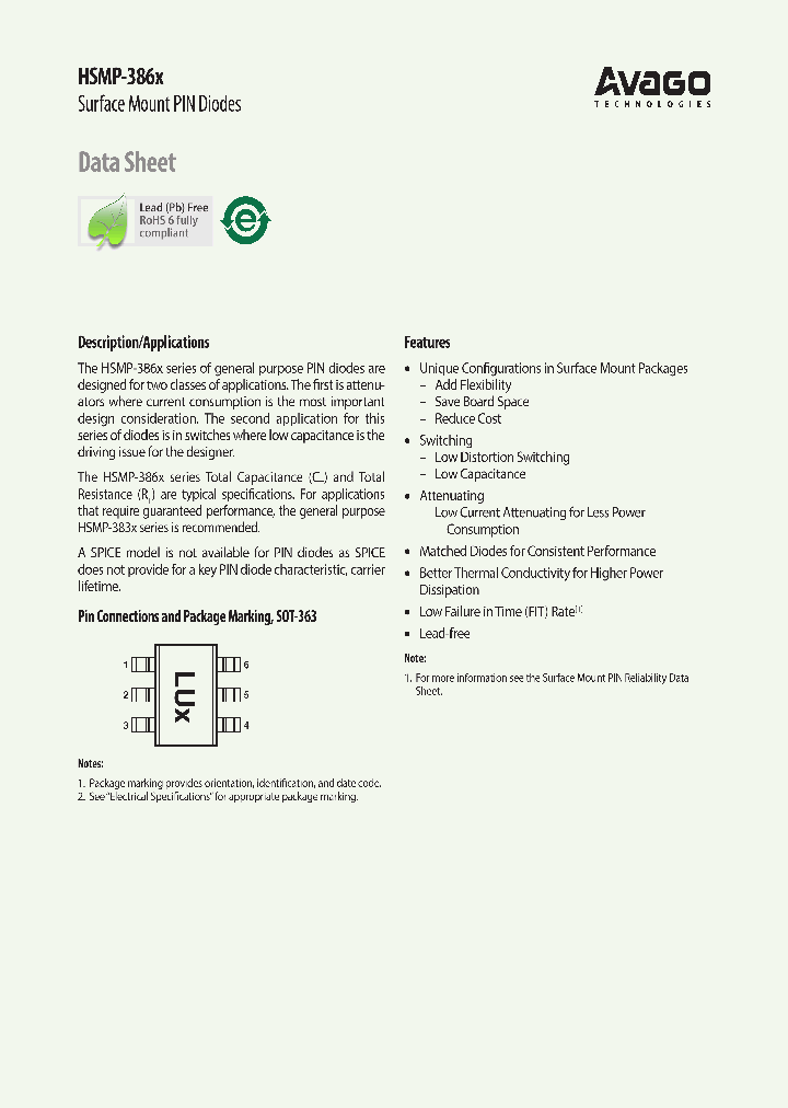 HSMP-3864-BLKG_8443369.PDF Datasheet