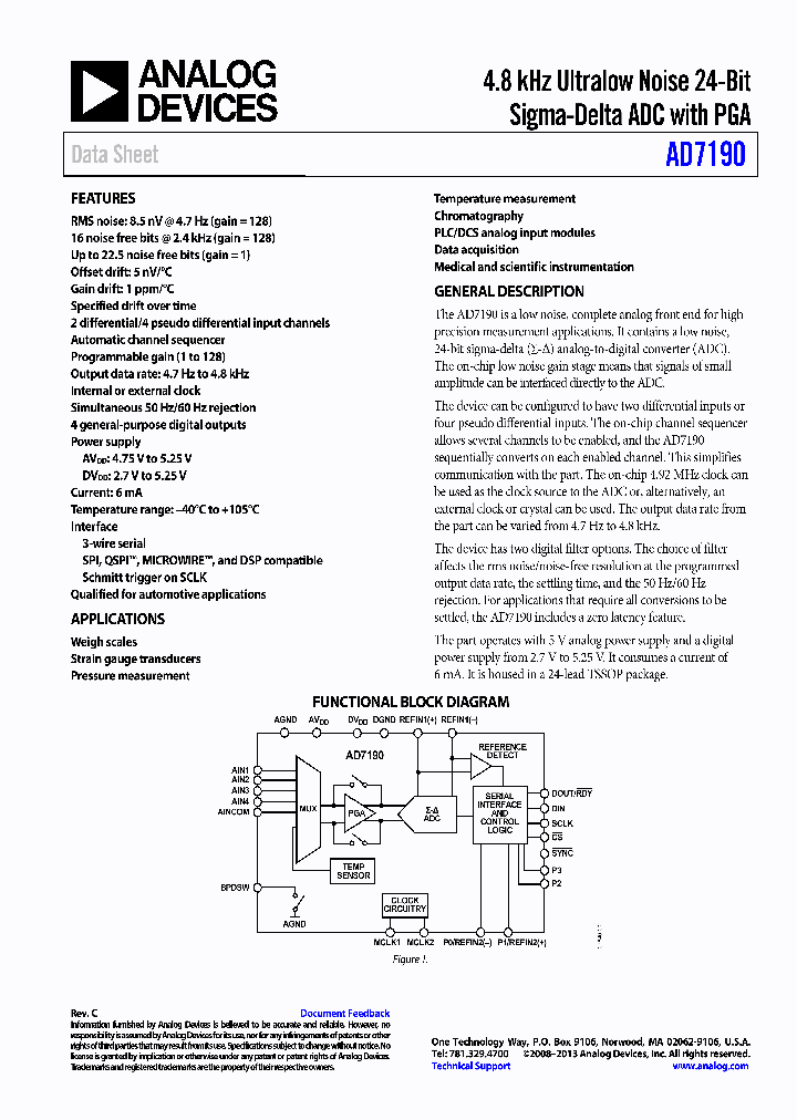 AD7190_8444012.PDF Datasheet