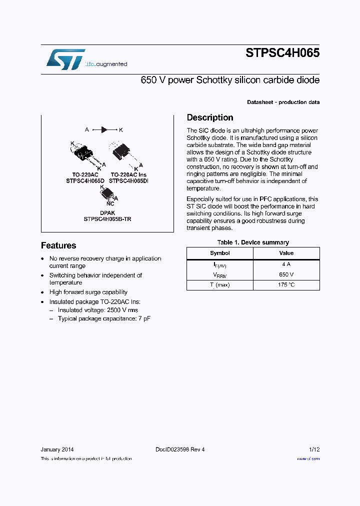 STPSC4H065D_8448946.PDF Datasheet