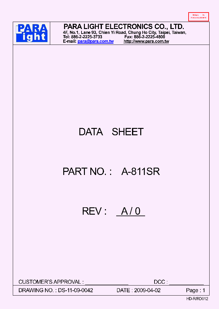 A-811SR_8452450.PDF Datasheet
