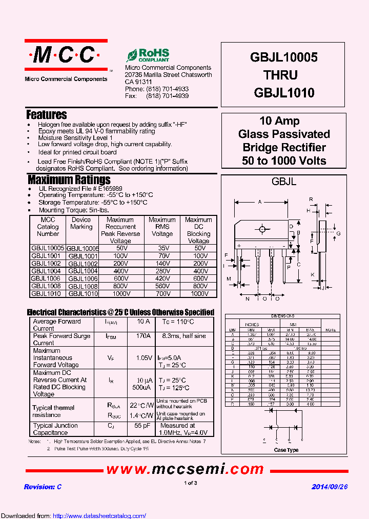 GBJL1001_8469449.PDF Datasheet