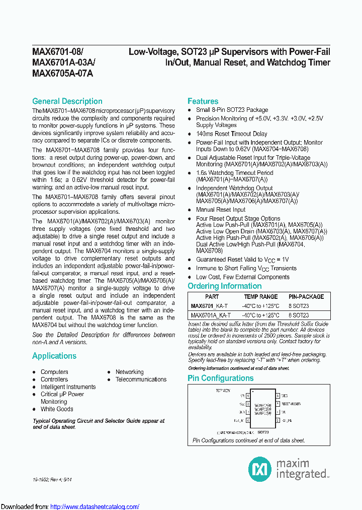 MAX6705TKAT_8478015.PDF Datasheet