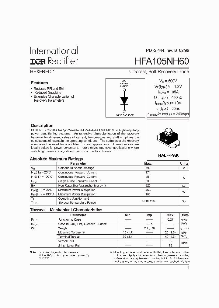 HFA105NH60_8483256.PDF Datasheet