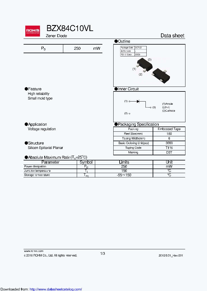 BZX84C10VLT116_8487676.PDF Datasheet