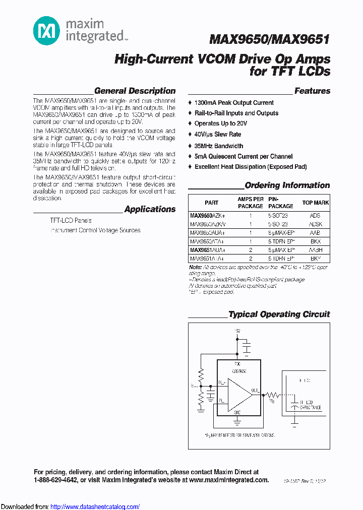 MAX9650AZKVT_8491177.PDF Datasheet