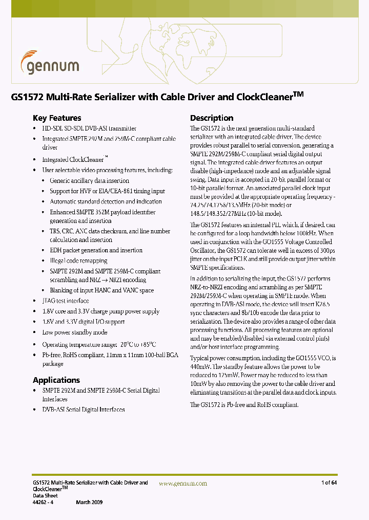 GS1572_8501674.PDF Datasheet