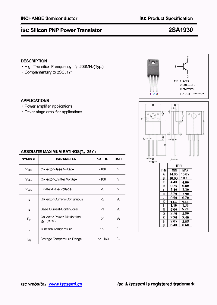 2SA1930_8503372.PDF Datasheet