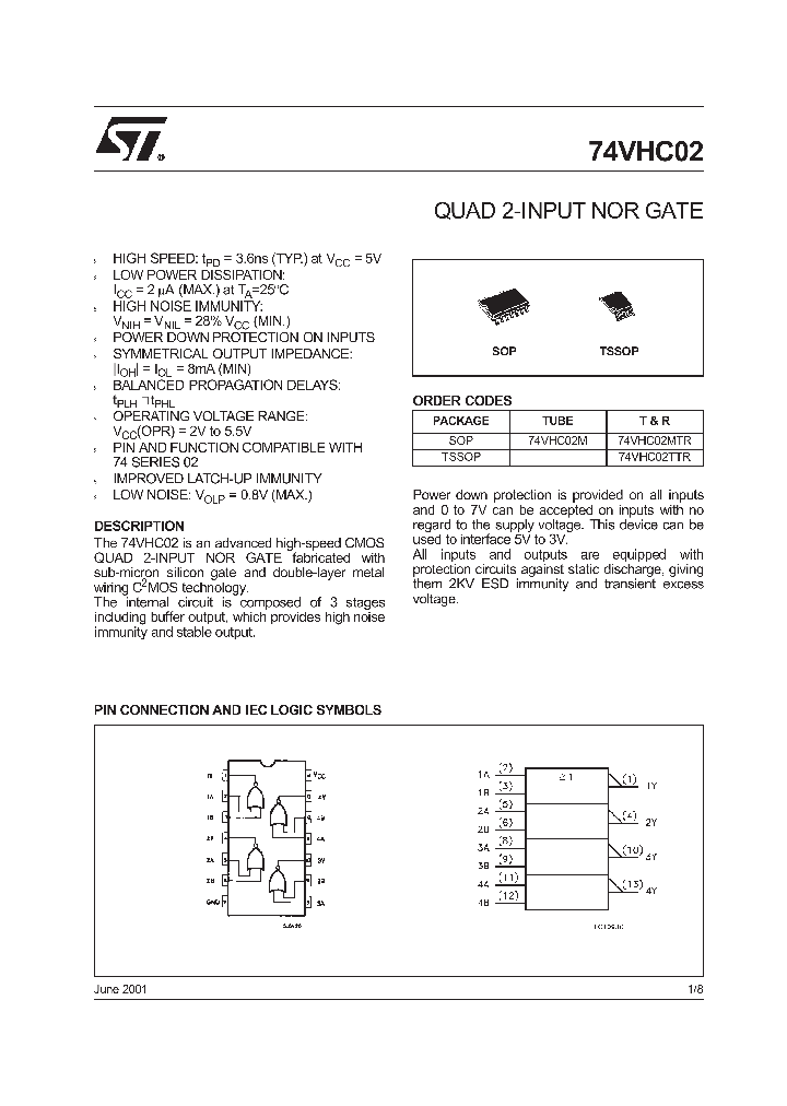 74VHC02TTR_8507835.PDF Datasheet