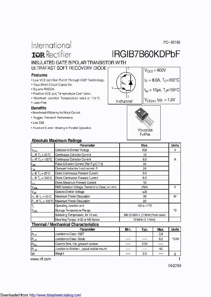 IRGIB7B60KDPBF_8510139.PDF Datasheet