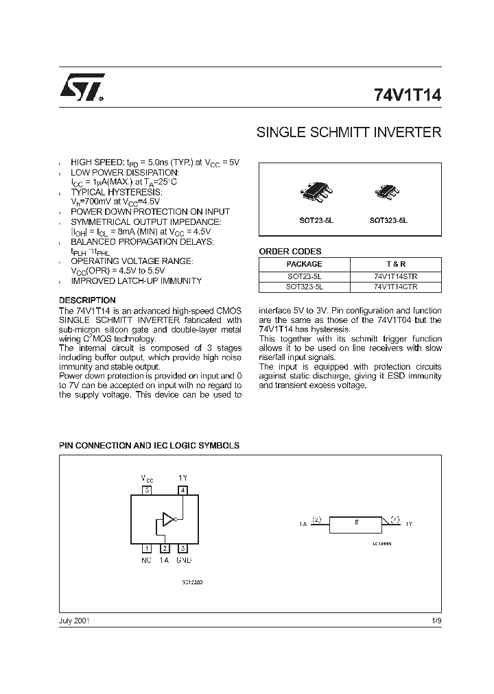 74V1T14STR_8514485.PDF Datasheet