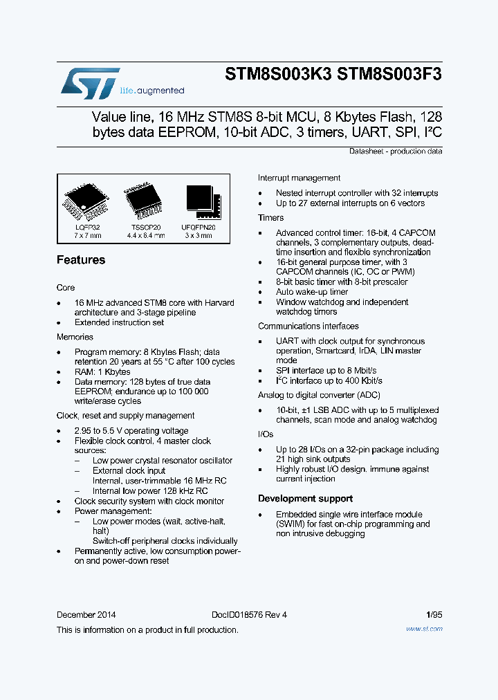 STM8S003K3T6C_8520183.PDF Datasheet