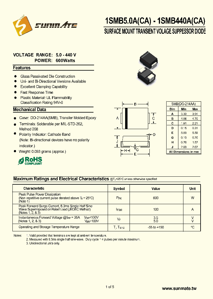 1SMB33A_8525288.PDF Datasheet