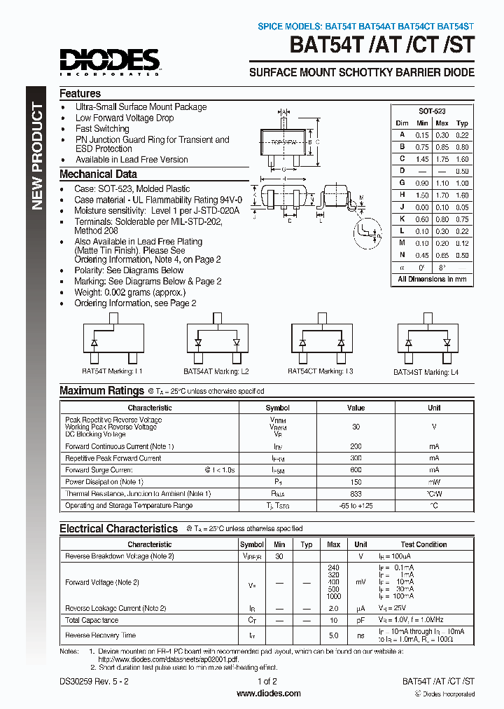 BAT54T_8527501.PDF Datasheet