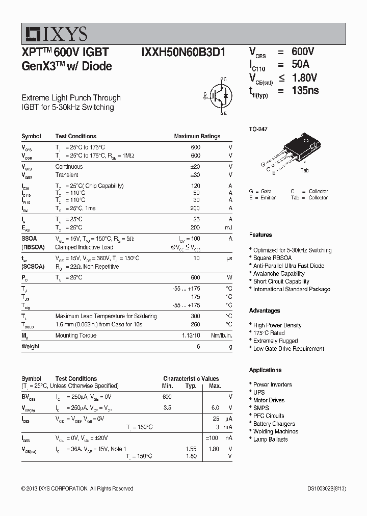 IXXH50N60B3D1_8533822.PDF Datasheet