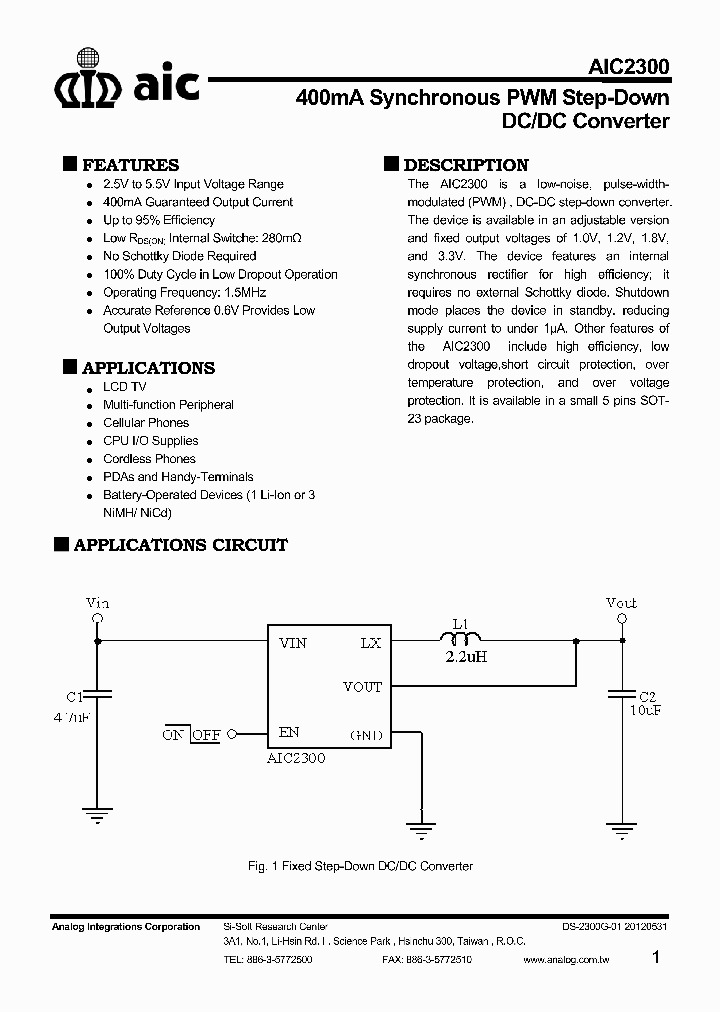 AIC2300_8550222.PDF Datasheet