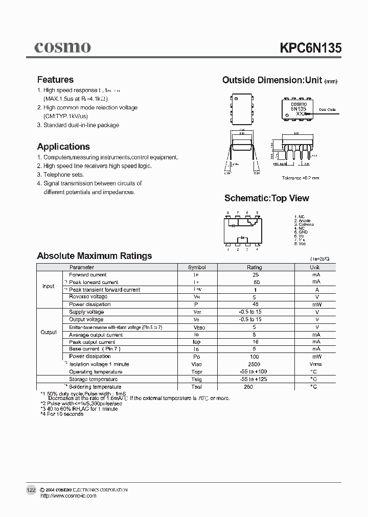 KPC6N135_8558708.PDF Datasheet