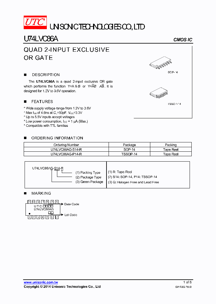 U74LVC86AG-P14-R_8577914.PDF Datasheet