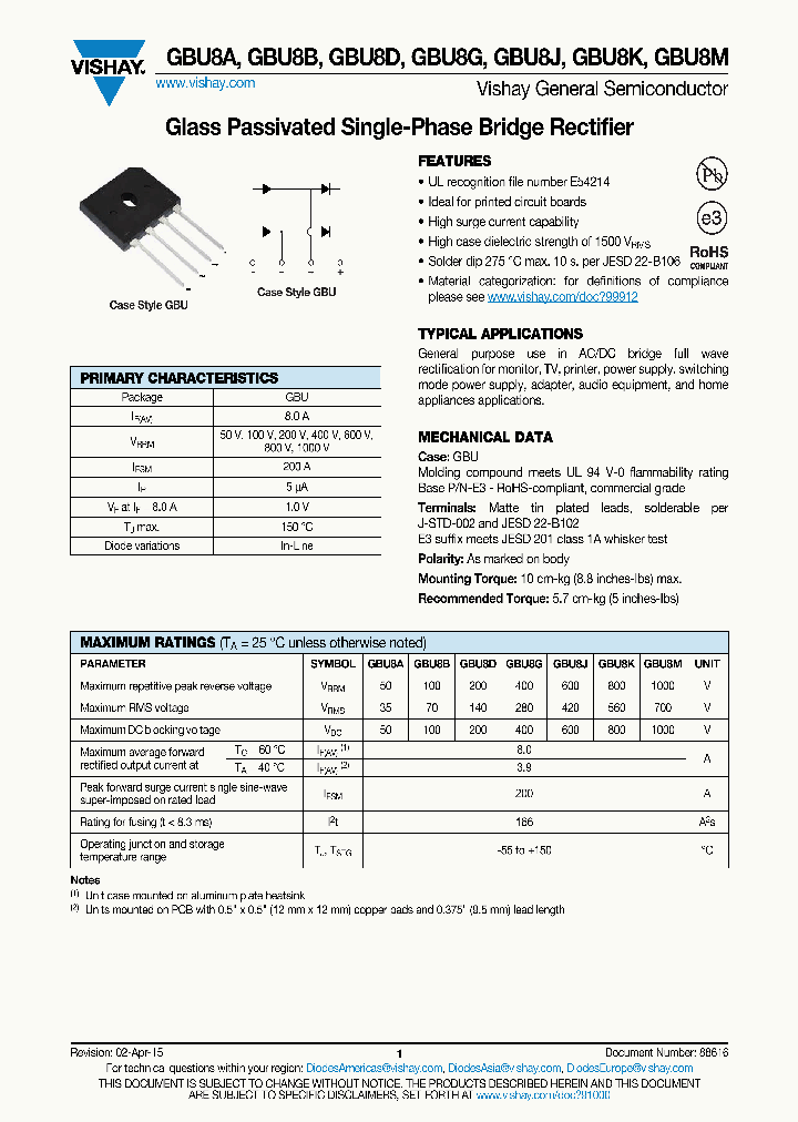 GBU8D-E345_8578244.PDF Datasheet