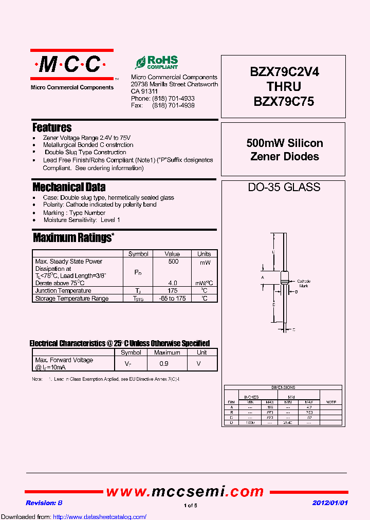 BZX79C75_8581107.PDF Datasheet